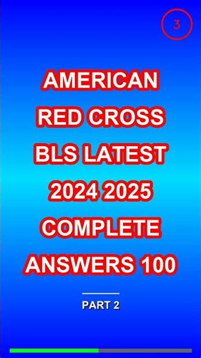 American Red Cross BLS Latest 2024 2025 Complete A