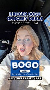 54K views · 646 reactions | You know the BOGO deals are good when Kroger goes and names a whole week after them! These are some of the best grocery deals you can snag this week as part of the sale and no coupons are required  (1/28 - 2/3) #kroger #krogerdeals #deals #couponing #savingmoney | Txfrugalfinds | Facebook