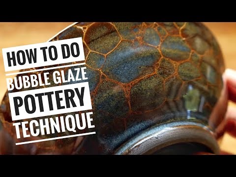 How to bubble glaze on pottery
