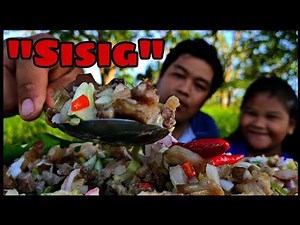 Pork SISIG MUKBANG|How to cook sisig|Filipino food recipe|Outdoor cooking #sisig #Filipinofood