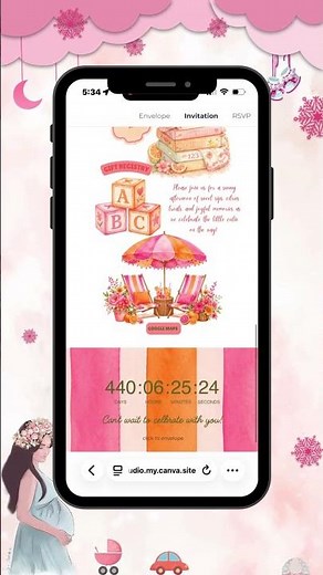Creating the cutest citrus baby shower invite #canva #design #babyshower