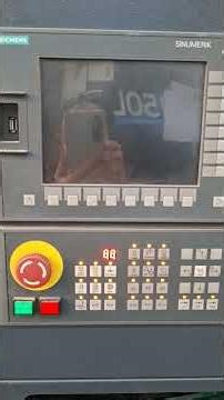 Lathe CNC machine CAK6150 power on, start up & view human interface