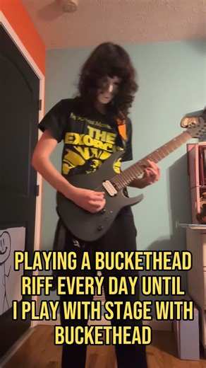 B on Instagram: "playing a buckethead riff every day until i play on stage with buckethead day 12 - coma #guitar #guitarist #music #buckethead #reels"