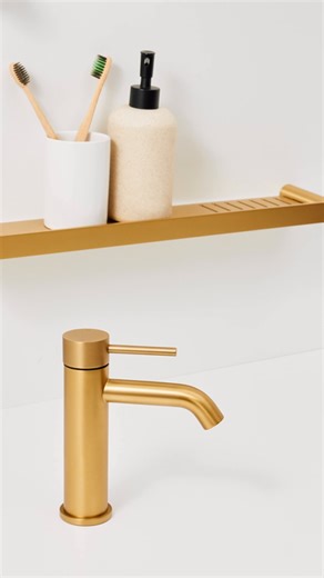 1.3K views | Caroma’s PVD finish creates brilliant decorative metallic finishes that are durable, with excellent wear. Available in three radiant finishes, including our brushed brass, you can find the right tapware and accessories to suit your bathroom’s style. Learn more about PVD via our website. https://www.caroma.com.au/finishes | Caroma | Facebook