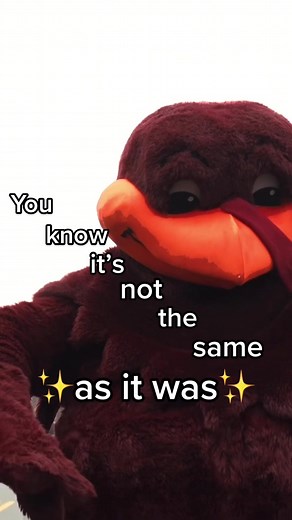 it truly is not the same 🥴 #VirginiaTech #Hokies #college #mascot #asitwas