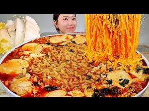 ASMR 순두부 진짬뽕 라면 쿨타임 돌아왔어요*⸌☻ັ⸍* 리얼먹방 :) ramyun MUKBANG
