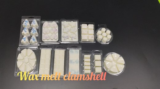 Plastic Candles Wax Melt Clamshell Boxes Round 6 Cavity Wax Melts Clamshell Candle Packaging