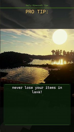 Minecraft tip: never lose your items in lava! 🔥