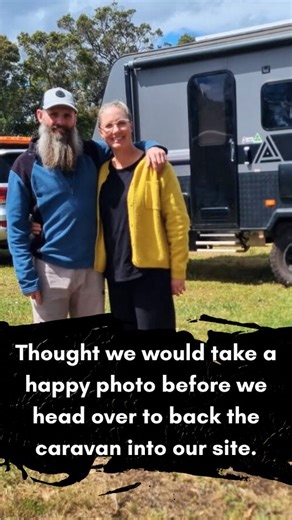 Reversing the caravan into a site… please tell us we’re not the only ones who get hot under the collar with each other. The Safety Dave camera on the Road Owl has been a game changer and marriage saver— stress-free parking every time. #caravantravels #safetydave #caravanreversecamera #marriagesaver #happydays #caravanhacks #getoutexploring #roadowl #newagecaravans #travelaustralia | Roamin in the Robbo