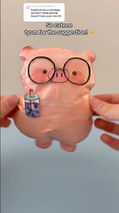 Making a cute piggy squishy 🐷💕 #asmr #diy #crafts #papersquishy #squishy #tutorial #pig #cute