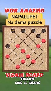 180K views · 2.6K reactions | Ma papa wow ka sa dama puzzle na ito Malupet na dama puzzle Vismin board #verygoodamapuzzle #aberturamericana #themissingvariationpart3 #fbreelsfypシ゚viralシ #fbreels2024video #fypシ゚viralシfypシ゚ #fbreels2024 #brillancydamapuzzle #damapuzzle #dama @followers | Mind Blowing | Facebook