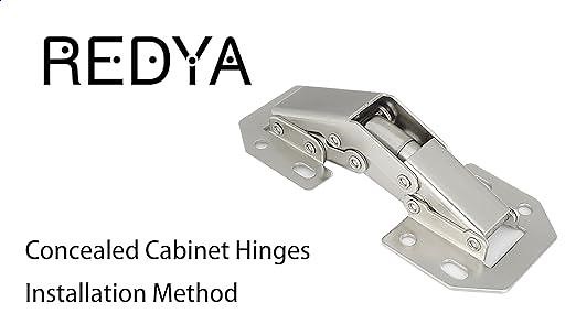 REDYA concealed cabinet hinges 90 degree installation method