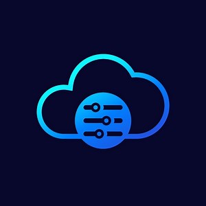 Download Cloud settings or hosting configuration vector icon for free
