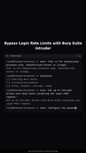 Bypassing Login Rate Limits with Burp Suite Intruder
