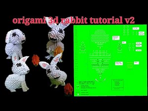 origami 3d rabbit tutorial v2