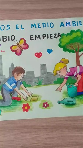 AFICHE del MEDIO AMBIENTE: Arte y Dibujo Creativo