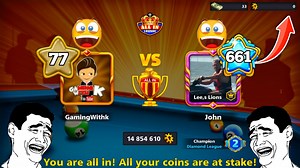 2.6M views · 43K reactions | Level 77 vs 661 Table All in 8 Ball Pool - RISKED ALL MY COINS - GamingWithK YouTube Channel: https://www.youtube.com/c/gamingwithk #GamingWithK #8ballpool | Gaming with K | Facebook