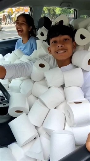 Car Stuffed with Toilet Paper! Police Reaction 👮‍♂️🤣