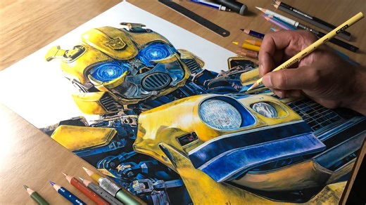 Drawing Bumblebee: Crazy Realistic Transformers Art!