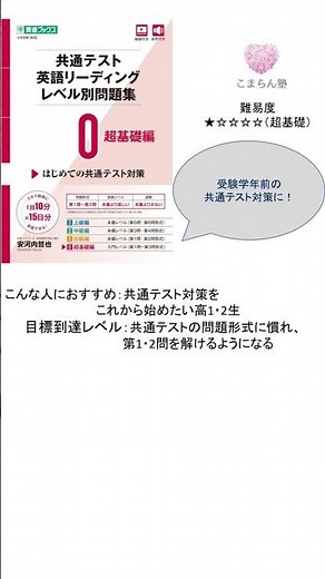 【初めての共通テスト対策に！】 共通テスト英語リーディング レベル別問題集0 超基礎編