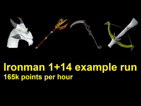 OSRS: Ironman 1+14 Chambers of Xeric (166k points per hour full run)