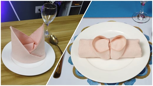 72K views · 1.5K reactions | 2 NAPKIN FOLDING #napkinart #napkinfolding #TableNapkinFolding | Tutorial family | Facebook