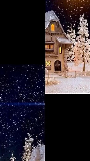 Charming Winter Landscapes with Snowman Animation