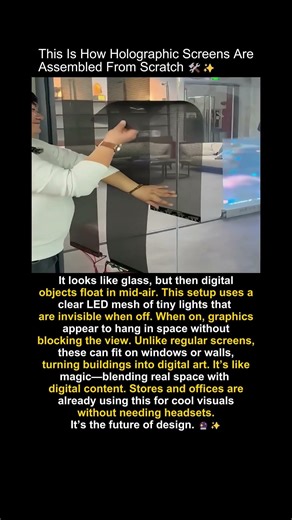 Building futuristic holographic displays in real life #tech #build #shorts