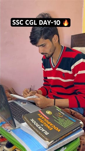 SSC CGL DAY-10 🔥 || SSC MINI VLOG | #shorts #minivlog #ssc #motivation #study #upsc