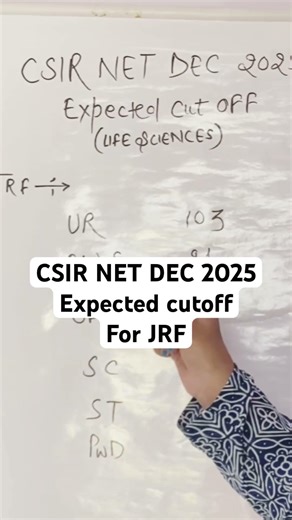 CSIR NET DEC 2025 EXPECTED CUTOFF LIFESCIENCE #csirnetlifescience #csirnetdec2025 #csirnet #csir