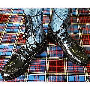 Ghillie Brogues (Leather w/ Leather Sole) Black