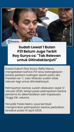 P21 Tak Terbit Setelah 1 Bulan, Pihak Roy Suryo Anggap Kasus Tak Relevan Diteruskan Lagi oleh Polisi