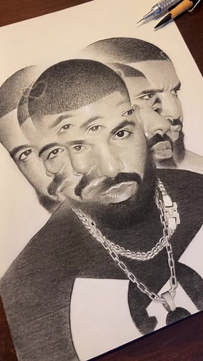 Challenging Drake Drawing Process | Charcoal Art
