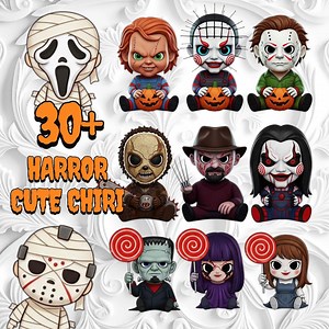 Horror Chibi Characters: 35 PNG Designs (digital Download) - Etsy