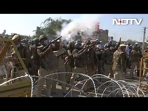 Farmers Protest: Dramatic Video Of Cops Tear-Gassing Farmers At Delhi-Haryana Border