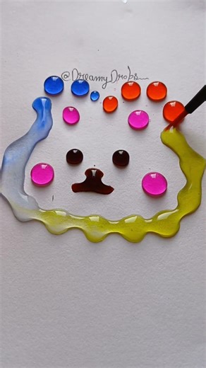 Doggy drip play, cute colors sway 🐶💧 #DreamyDrops #CuteArt