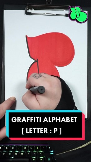 Graffiti Alphabet Tutorial: Letter P