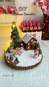 DIY Christmas Decoration #diy #viralreels #trendingreelsvideo #Christmas #christmas2025 #handmade #aesthetics #clayart #diyhome #christmastree #trees #deer #handcrafted #schoolproject | Rimpi’s craft