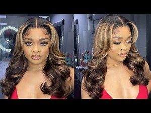Highlight Wig Tutorial 🔥 | Big Curls & Layers 😍 | Wiggins Hair |