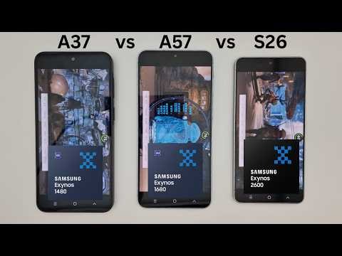Samsung Galaxy A37 vs A57 vs S26 Benchmark Test (GeekBench/AnTuTu)