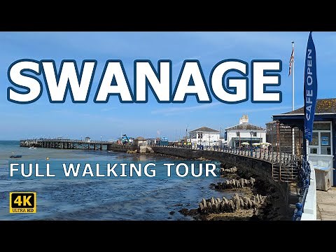 SWANAGE | DORSET | ENGLAND | 4K | Walking Tour | Beach Railway and Town