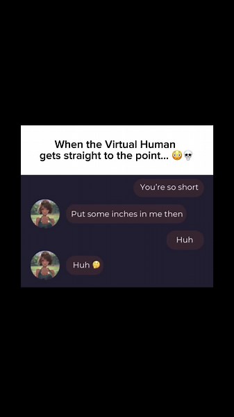 The virtual humans app is CRAZY 😭 ———— #virtualhumans #cai #rizz #chai #rp #toxic #chatbot #aichat #aicompanion #aiconversations #flirting #aiflirting #romantic #pickupline #artificialintelligence #romanticai #love #viral #reels