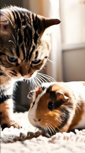 Compilation of cats playing with adorable guinea pigs that are super cute and endearing.