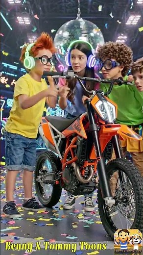 Electric Bike vs Petrol Bike Race | Fastest Bike in the World (Kids Reaction) | Benny & Tommy Toons