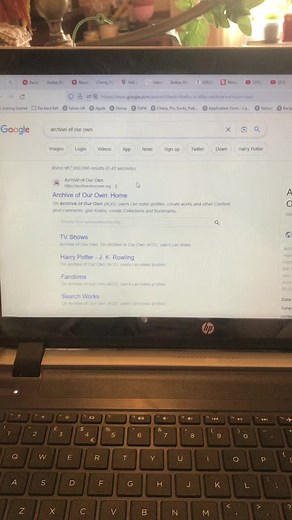 Breaking in my new laptop the proper way 😌 (ignore the tabs ive been borrowing it but its officially mine nowww) #ao3 #archiveofourown #fyp