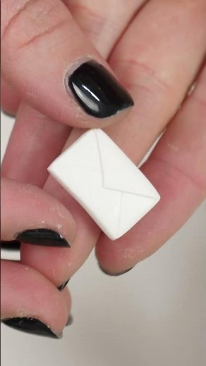 I made a #Fimo envelope for Valentine's Day! 💌 #polymerclay #tutorial