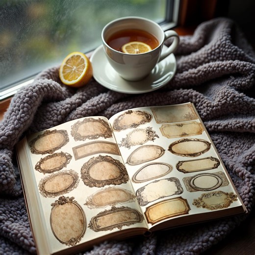 Vintage Frames Printable, 24 Pages Ephemera Labels, Junk Journal Scrapbook Tags (digital Download) - Etsy