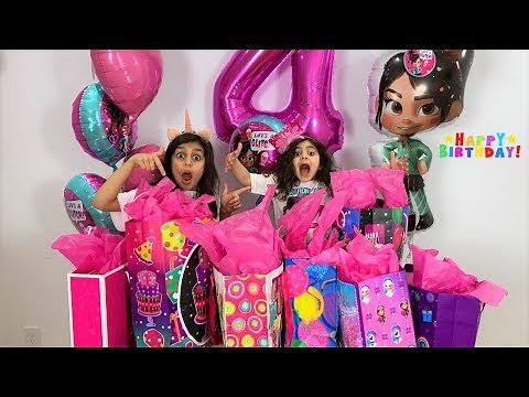 SALLY'S 4th BIRTHDAY PARTY OPENING TOYS PRESENTS!!!