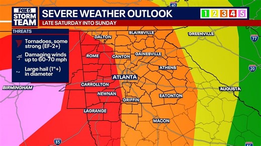 Severe thunderstorms, possible tornadoes sweep across Georgia overnight