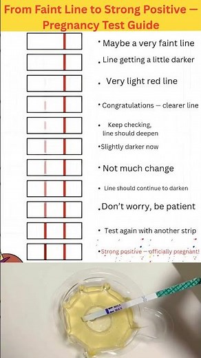 Early Pregnancy Test Line Changes Explained #pregnancytest #hcg #baby